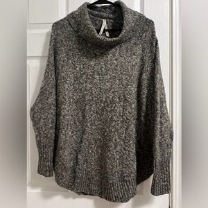 Leo & Nicole Gray Cowl Neck Sweater with Oversized Fit